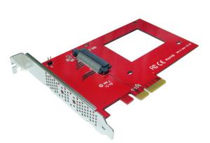 Ableconn PEXU2-132 NVMe 2.5-inch U.2 (SFF-8639) SSD PCIe x4 Carrier Adapter Card - Support Intel 750 2.5-inch U.2 SFF SSD