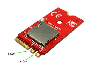 Ableconn M2SD139PA M.2 A-E Key Module with Micro SD Socket - Support Micro SD 3.0 (SDXC) via Fast PCIe