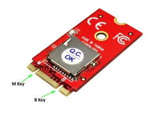 Ableconn M2SD139PM M.2 B-M Key Module with Micro SD Socket - Support Micro SD 3.0 (SDXC) via Fast PCIe