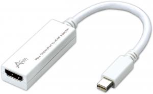 Ableconn MDP2HDMIW Mini DisplayPort (Thunderbolt Port) to HDMI Male to Female Adapter, White